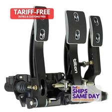 Tilton 72-603 One Black Aluminum 3 Pedal Set Alum Floor Mount Performance Parts