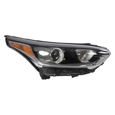2019-2021 for Kia Forte Sedan Right Halogen Headlight LED DRL Black Clear Lens