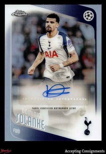 2025-26 Topps Chrome UEFA Club Competitions Dominic Solanke AUTO Tottenham