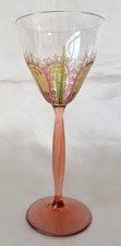 Theresienthal Jugendstil transluzent emailliertes Römer Wein Hock Glas. um 1905