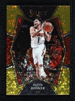 2021-22 Panini Select Premier Level Gold Disco Prizm 6/10 Devin Booker #158 0d44