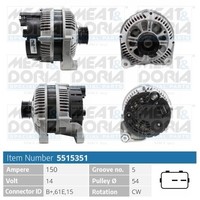 Meat & Doria Generator FüR BMW 5Er Touring E39 530D 525D X5 E53 3.0D Opel Omega