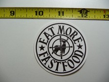 EAT FAST FOOD SCOPE DEER SMALL STICKER DECAL HUNT HUNTING HUNTER WILDLIFE