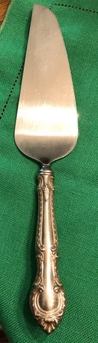 English Gadroon by Gorham Sterling Silver Cake Pie Server 10 1/8" No mono Vntg