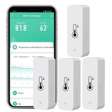 4-Pack WiFi Temperature Humidity Sensor: Wireless