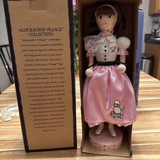Nutcracker Village Poodle Skirt Roller Skate Girl Nutcracker 1999