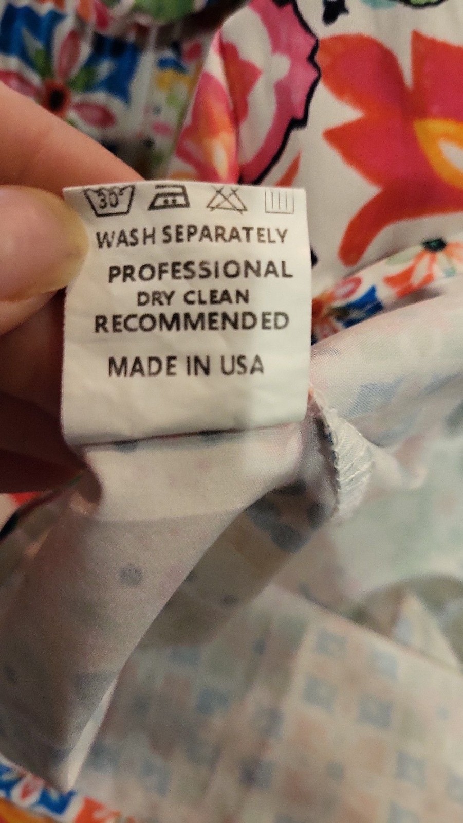 Fluorescent Printed Swiss Dot Patchwork Boho Plea… - image 5