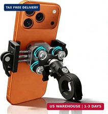 Bike Phone Holder, Aluminum Motorcycle Phone Mount with Vibration Dampener, Secu