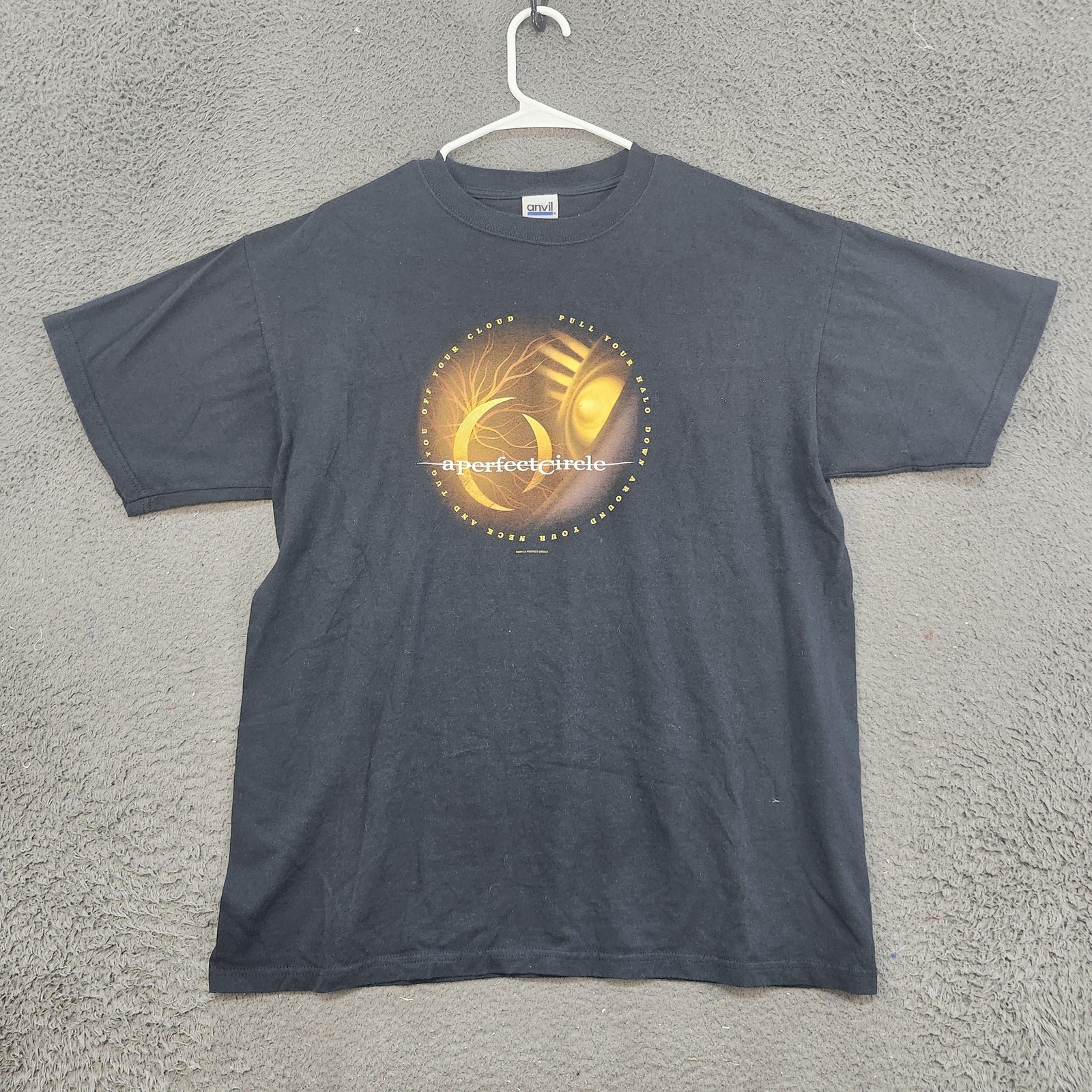 Vintage A Perfect Circle Shirt Mens Large Black Band Graphic Rock 2000s Y2K