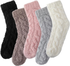Fuzzy Socks for Women, Super Soft Cozy Slipper Socks for Women, Women's Winter W