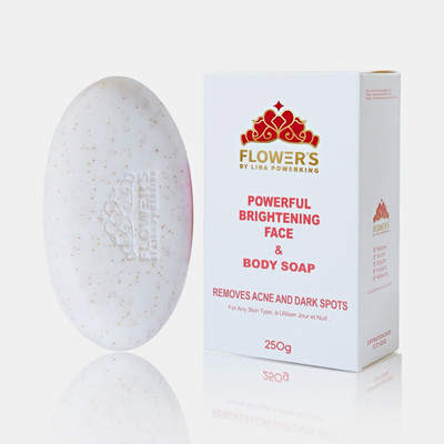 Flower's by Lina Powerking Brightening Face & Body Soap White 250g Oval