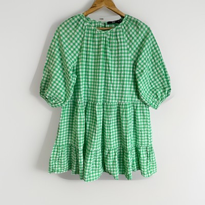 sportsgirl green dress Sportsgirl - lime green puff sleeve mini