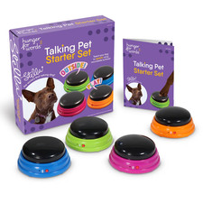 Talking Pet Starter Set Recordable Buttons for Dog Training 4 Pack - New