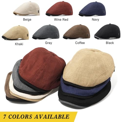 Xinveen British Retro Newsboy Hat Breathable Painter Hat Adjustment Beret Black - Picture 8 of 8