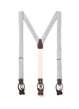 Woven Textured Y Suspenders for Men with Leather Detailing  Interchangeable ...