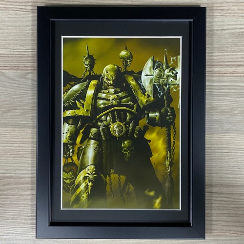 IRON WARRIORS FRAMED ART REALM OF CHAOS SPACE MARINES WARHAMMER 40K 40,000 - Picture 1 of 4