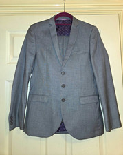 NEXT Grey Suit Jacket And Trousers Age 13. 158cm Height. Excellent Condition