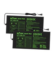 Durable Seedling Heat Mat for Seed Starting 10" x 20.75", 2 Pack 10x20 2 Pack