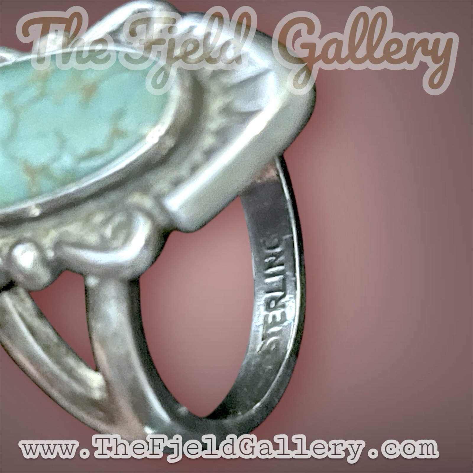 Native American Sterling Silver Embossed Large Tu… - image 4