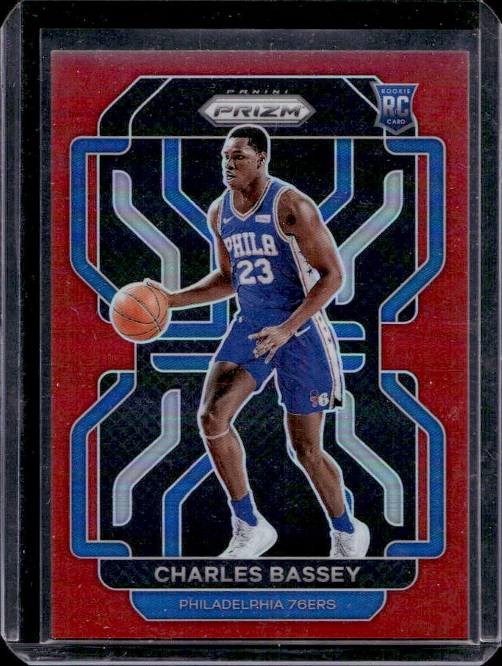2021-22 Prizm Charles Bassey RC Red Rookie #172/299 76ers