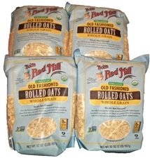 Bob's Red Mill - Oats - Organic Old Fashioned Rolled Oats - Lot Of 4 - 32 Oz.