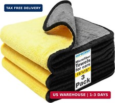 Microfiber Towels for Cars - 15.7" x 15.7" inches, Highly Absorbent Professional
