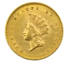 1854 Type 2 Gold Dollar Small Indian Head United States Coin No Reserve #C725-5