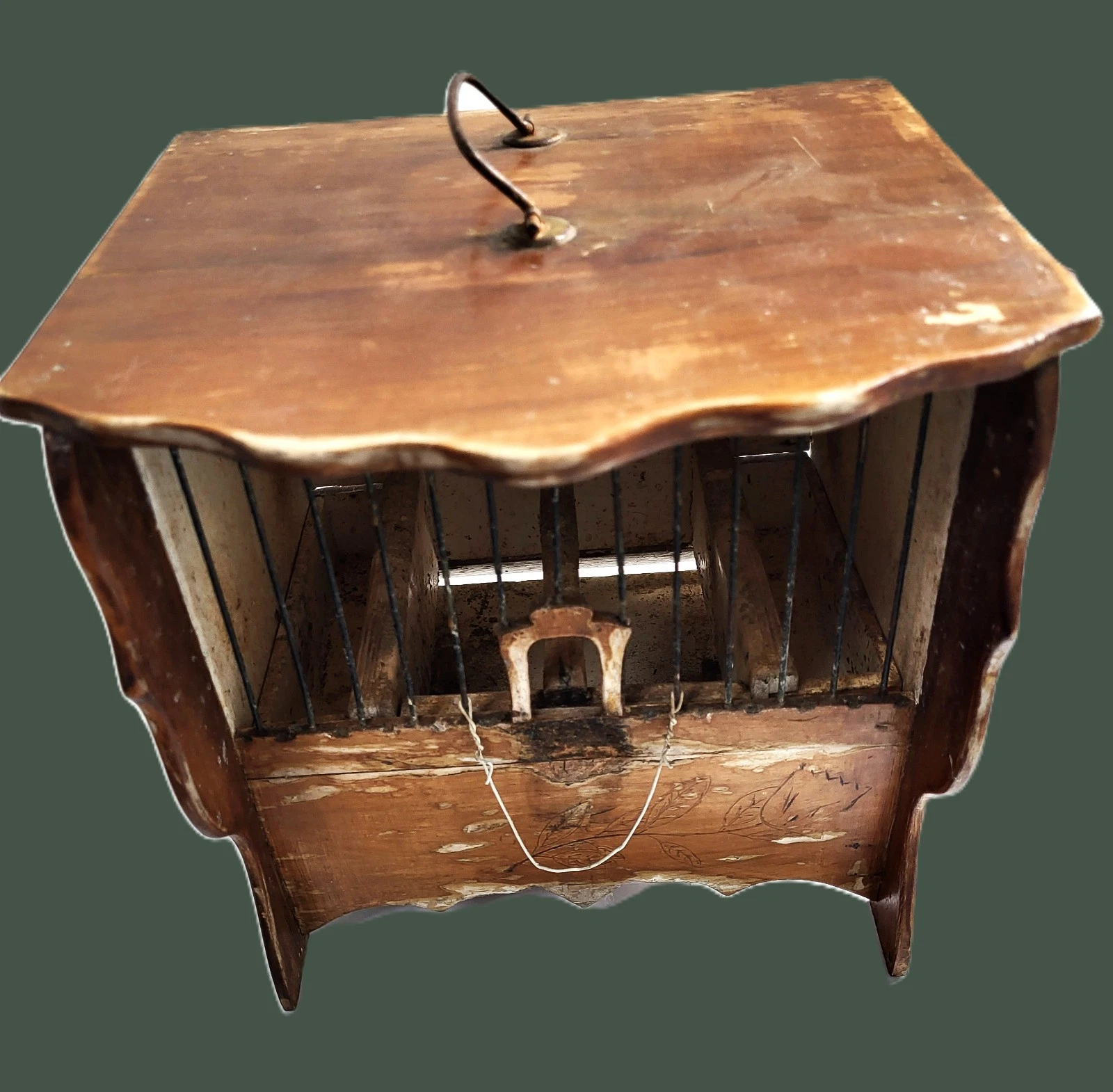 Vintage Wooden Bird Cage. Painted Carved. Refxed. 🐦‍⬛
Opens in a new window or tab