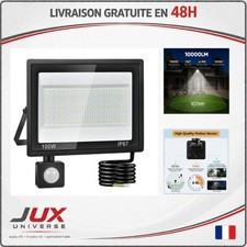 Projecteur LED extérieur 100W 10000lm détecteur mouvement IP67