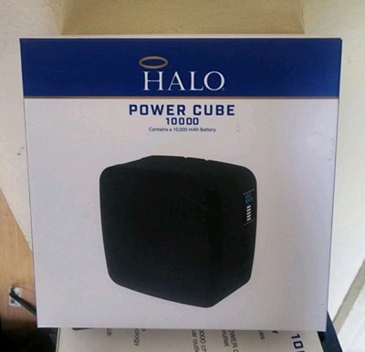 HALO Portable Phone Charger Power Cube 10000mAh, Dual USB, NEW