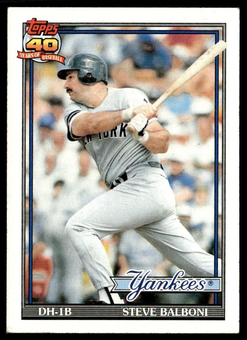 1991 Topps Steve Balboni New York Yankees #511