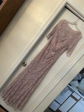 Formal Gown, Women  s size 12, Blush With Sparkle Overlay, Mother of the bride