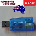 3pcs Sound Card Audio Adaptor 3D 5.1 USB 3.5mm Microphone Headphone Jack Stereo