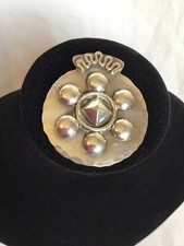 BROCHE ANCIENNE VINTAGE ART DECO MODERNISTE ARGENT  DLG JEAN