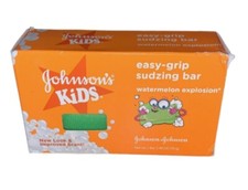 Johnson's Kids Easy Grip Sudzing Soap Bar Watermelon Explosion 2.46oz
