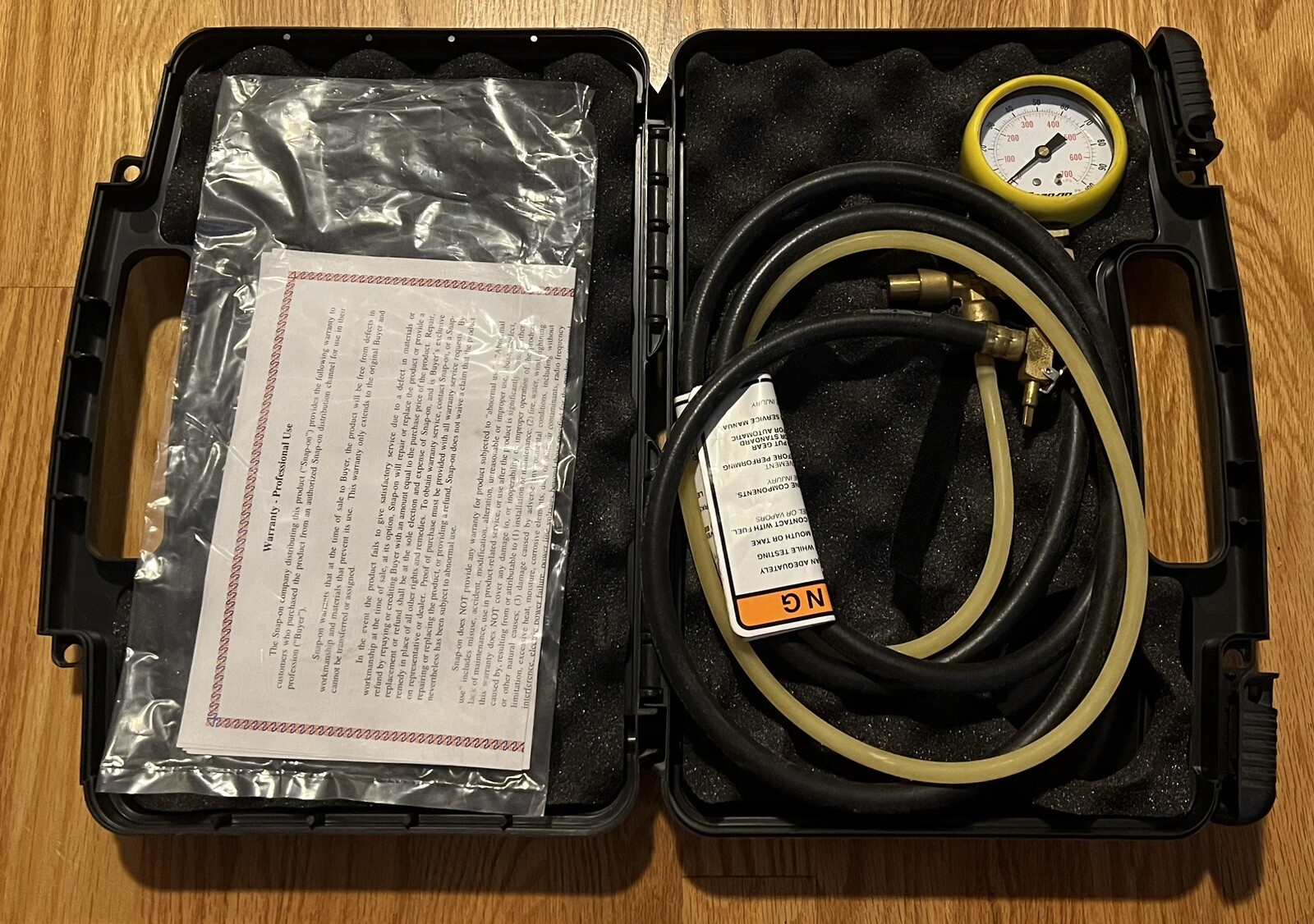 SNAP ON TOOLS FUEL INJECTION PRESSURE GAUGE SET, MT337B eBay