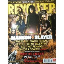 MANSON + SLAYER revolver LAST DAYS OF CLIFF BURTON metallica MAYHEM FEST