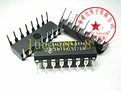 10PCS SN74ALS175N IC QUAD D-TYPE F/F W/CLR 16-DIP 74ALS175 ALS175 ALS175N SN74AL