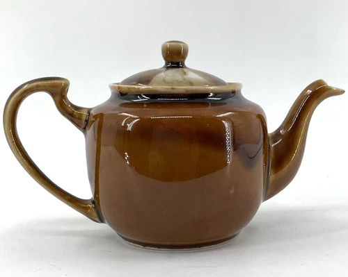 Vintage Chinese Pottery Ceramic Brown Glaze Tea Pot