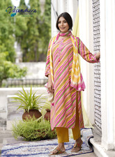 Women's Dark Pink  Yellow Salwar Suit