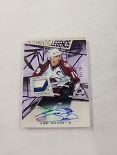 2021 Upper Deck SP Game Used Legends Purple Memorabilia /10 Joe Sakic Auto HOF Z