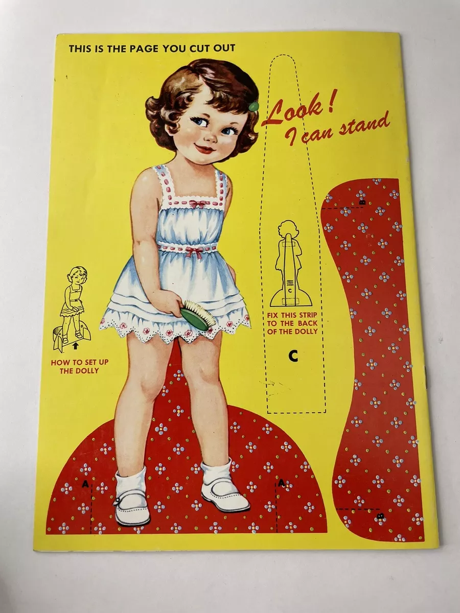 VIntagee Doll House Paper Doll Cut Outs Book Stephens Sandusky Ohio Uncut  New