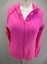 ZELLA Size S Womens Pink Cotton Blend Full Zip Drawstring Athletic Jacket 949