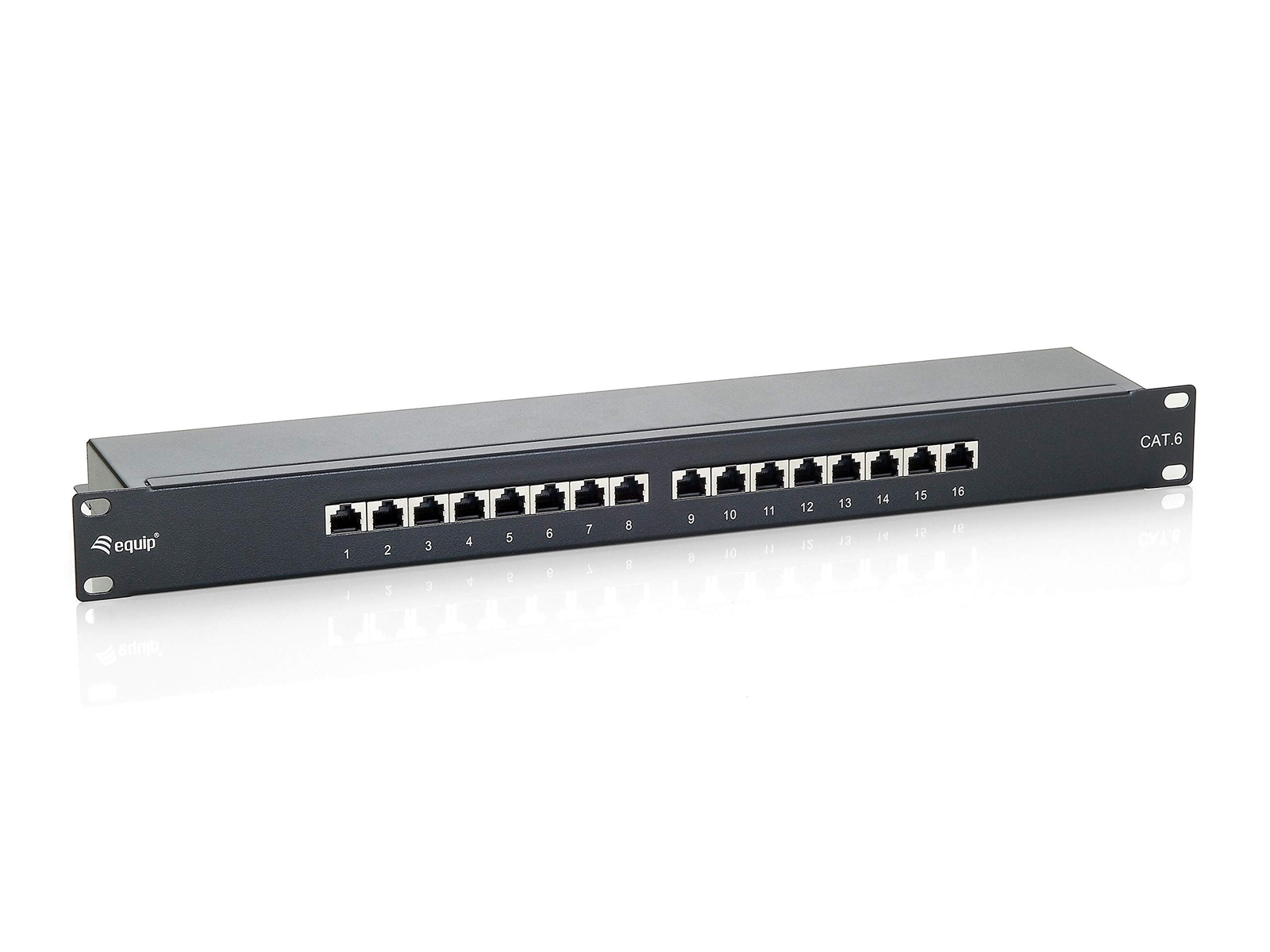 Equip C6 16-Port Patch Panel Black
