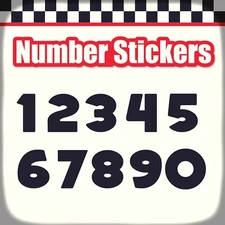 3, 4, 5, 6, 7, 8 inch Black Number Stickers Die Cut Custom 3 Digit 3 pcs 1127S