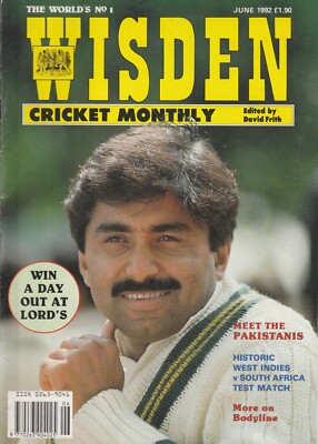 Wisden Cricket Monthly Magazine - June 1992 - Javed Cover