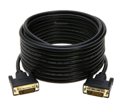 DVI-D to DVI-D Male 25fT Cable Dual Link 24+1 Pin HDTV, PC, Monitor Cord