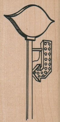Sign With Arrow 2 x 3 3/4'' Rubber Stamp, Food Stamp, Restaurant Stamp