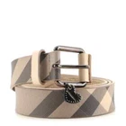 Burberry Beige Nova Check Heart Coated Canvas & Leather Buckle Belt size 40/100