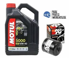 KAWASAKI W 800 2011-2012 K&N FILTRO OLIO MOTUL 5000 10W40 KIT ASSISTENZA